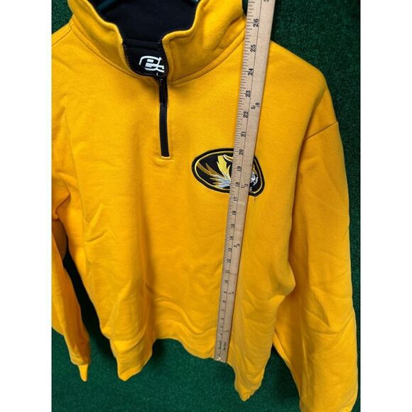 University of Missouri MIZZOU Yellow & Black Pullover Sweatshirt Sz Large UNISEX - Picture 6 of 7
